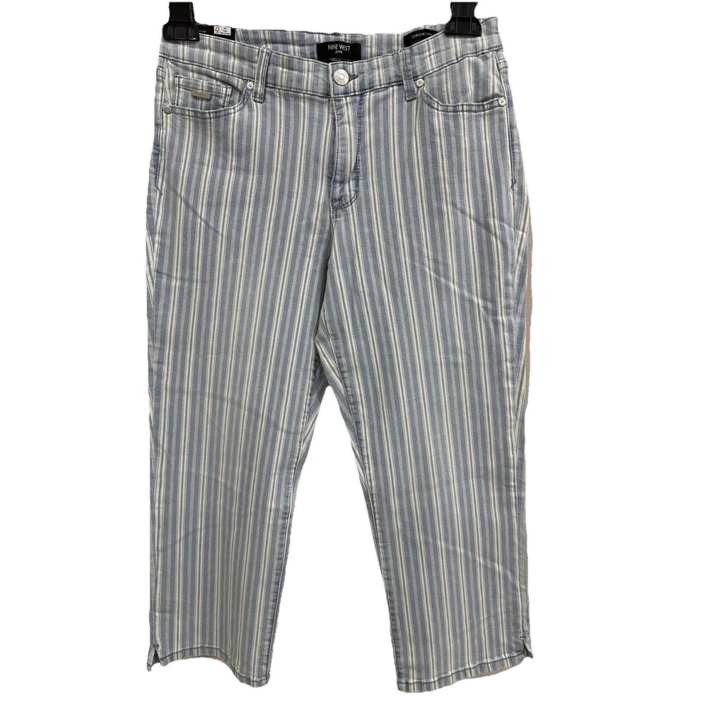 Nine West Crystie Jean Capri Pants Size 10  Women's Relaxed Stretch Casual NEW